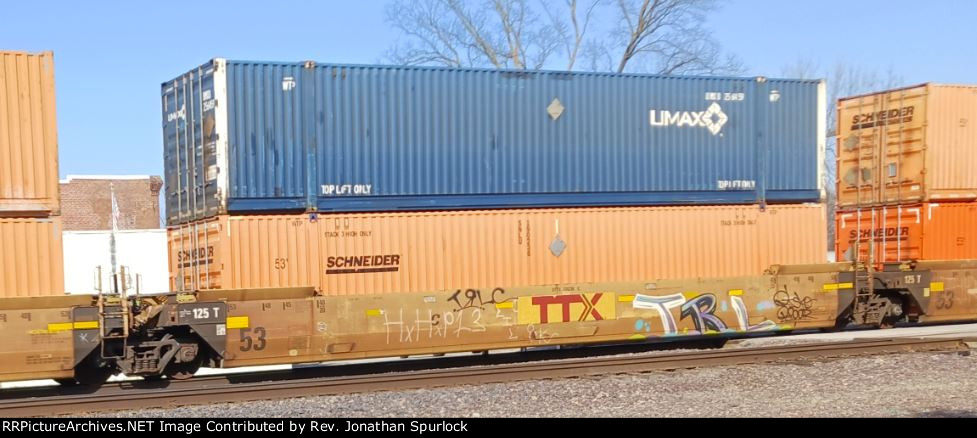 DTTX 724238C and two containers